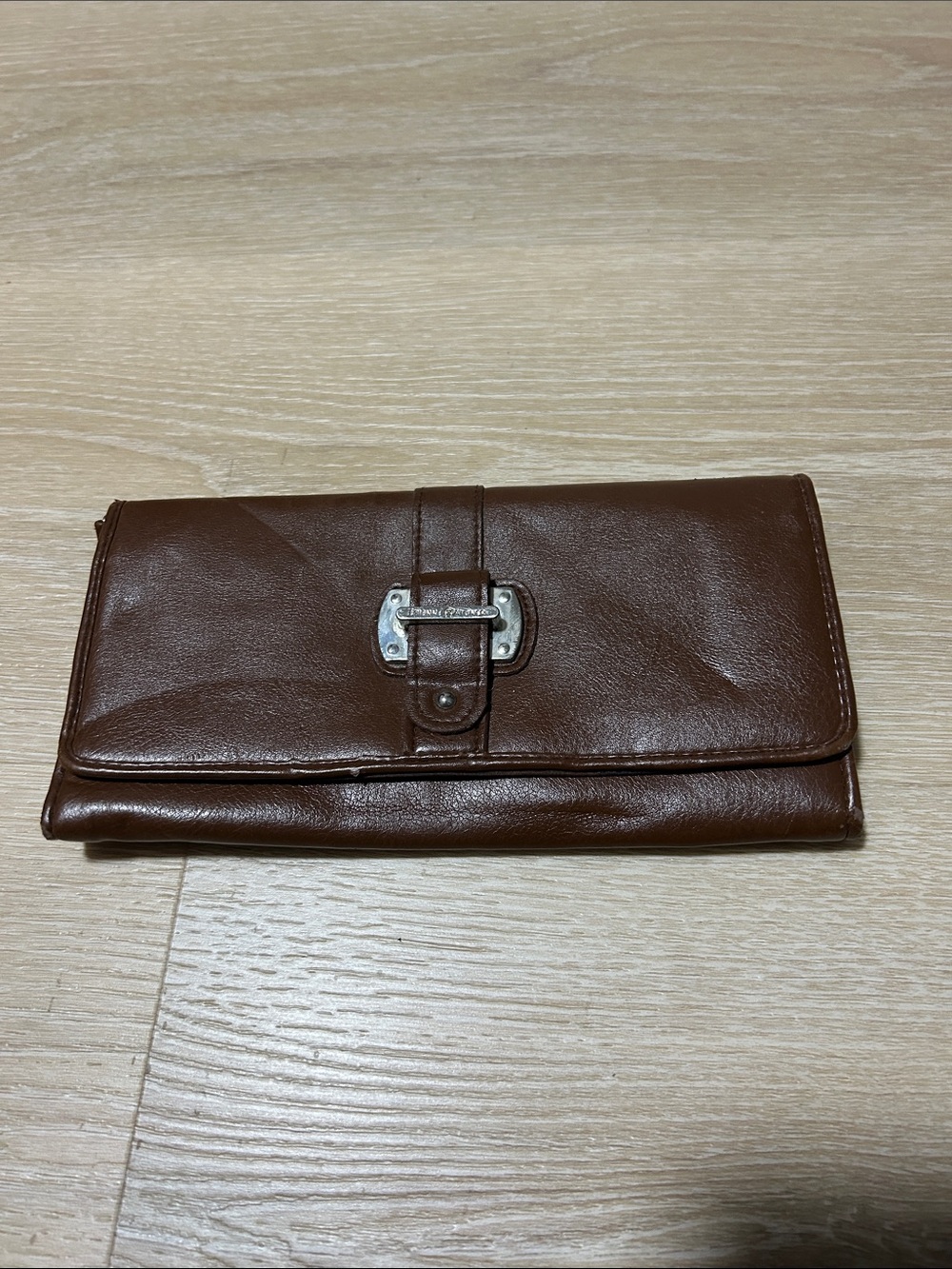 Etienne Aigner Chocolate Brown Leather Key & Card Holder